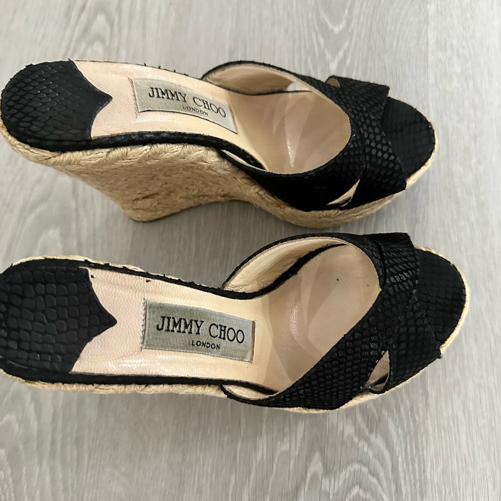 Jimmy Choo Python Platform Wedges - Picture 5 of 12